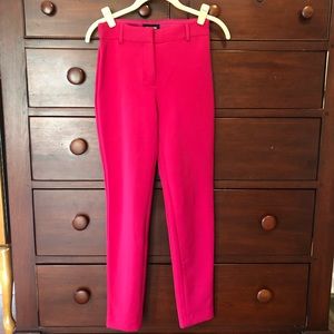 Hot pink Express skinny pants